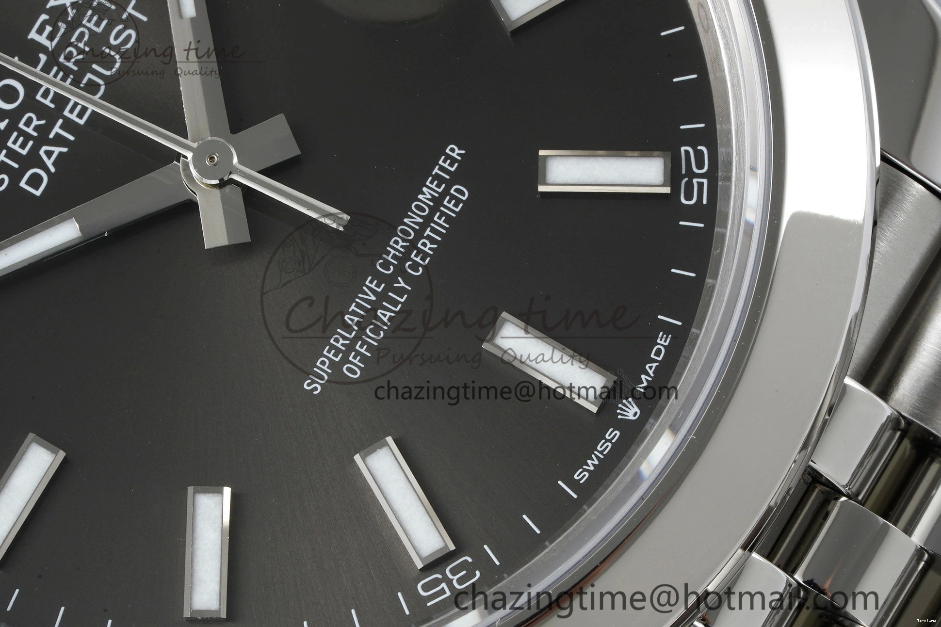 MiroTime 0503 OdorResistant DateJust 41 SS Polished Bezel KING 1:1 Best Edition 904L Steel Gray Stick Dial on Jubilee Bracelet VR 2207